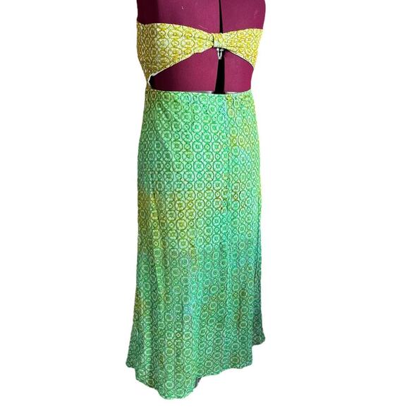Womens Dress Size 2XL Green Tie Dye Reworked Handcrafted Hippie Summer Festival - Picture 4 of 7